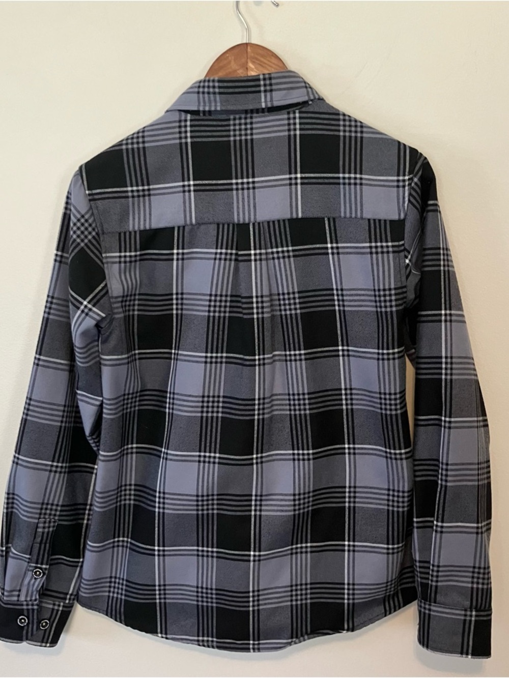 Dixxon Flannel Womens M Blue Gray  Long Sleeve Plaid Adamantium - Picture 7 of 7